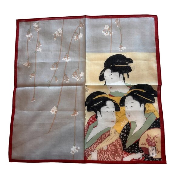 Kyō sai Accessories - Japanese Geisha Square Scarf